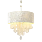 18 Inch White Capiz Shell Chandelier Pendant Light