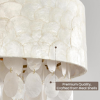 18 Inch White Capiz Shell Chandelier Pendant Light