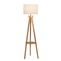 Better Homes & Gardens 63" Modern Wood Floor Lamp with Pleated Shade