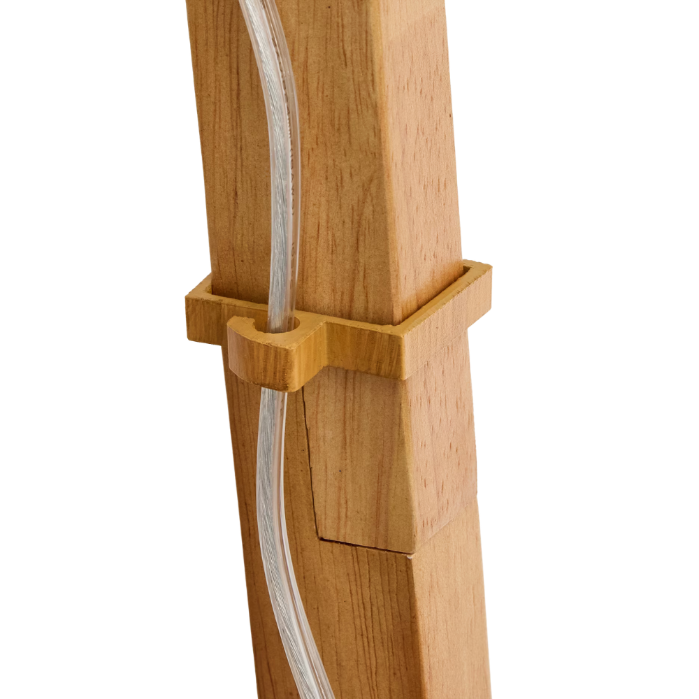 Better Homes & Gardens 63" Modern Wood Floor Lamp with Pleated Shade