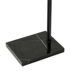 Black Arc Floor Lamp with Hanging Light for Living Room and Bedroom