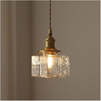 Square Glass Pendant Light for Kitchen and Dining Room