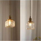 Square Glass Pendant Light for Kitchen and Dining Room
