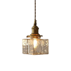 Square Glass Pendant Light for Kitchen and Dining Room