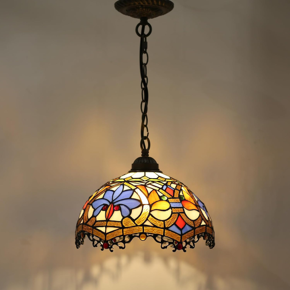 Stained Glass Dining Pendant Light for Home Decor